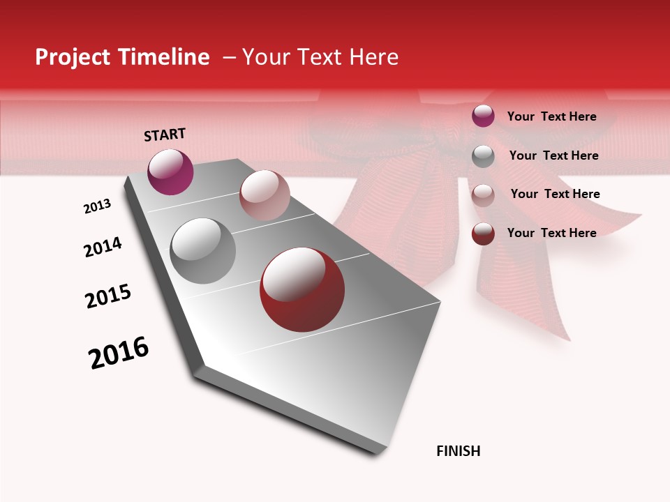 Greetings Bow Isolated PowerPoint Template