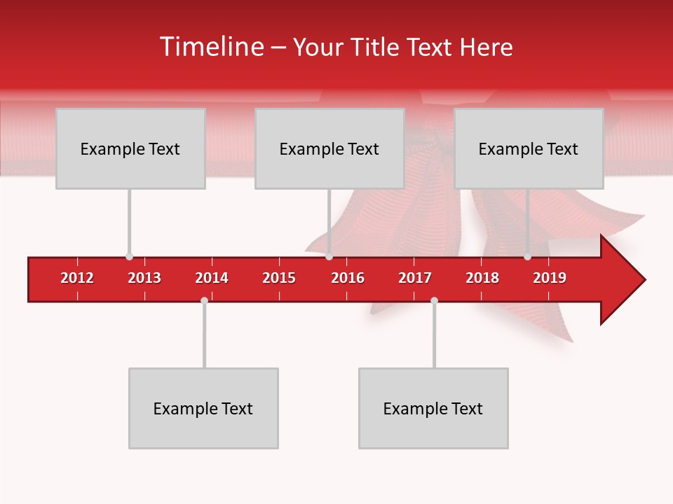 Greetings Bow Isolated PowerPoint Template