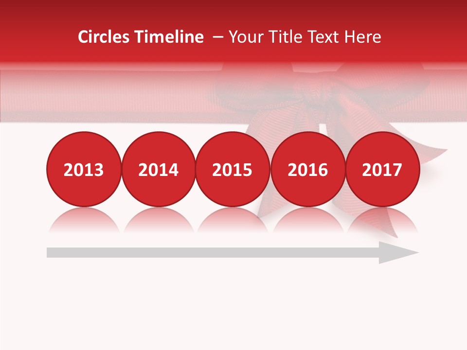 Greetings Bow Isolated PowerPoint Template