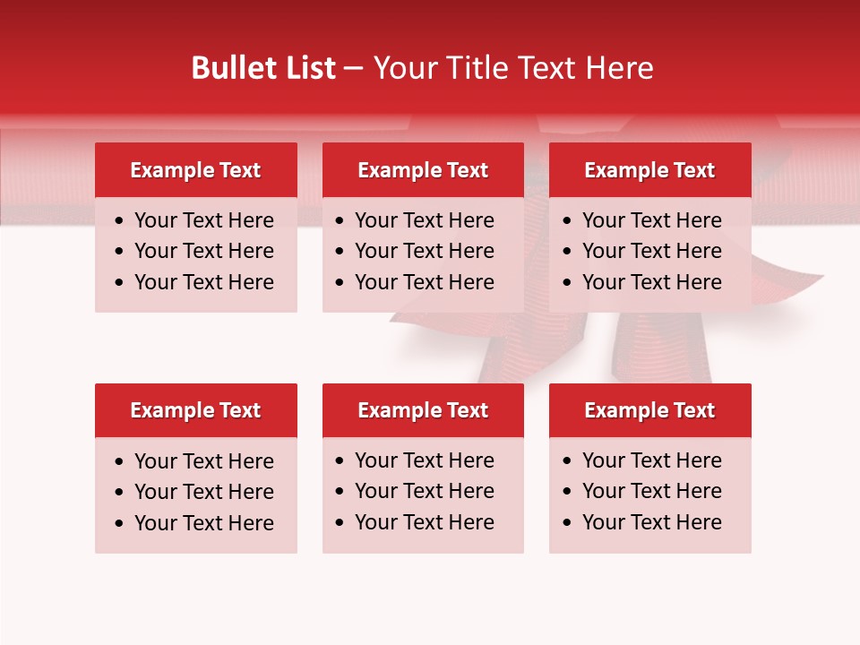 Greetings Bow Isolated PowerPoint Template