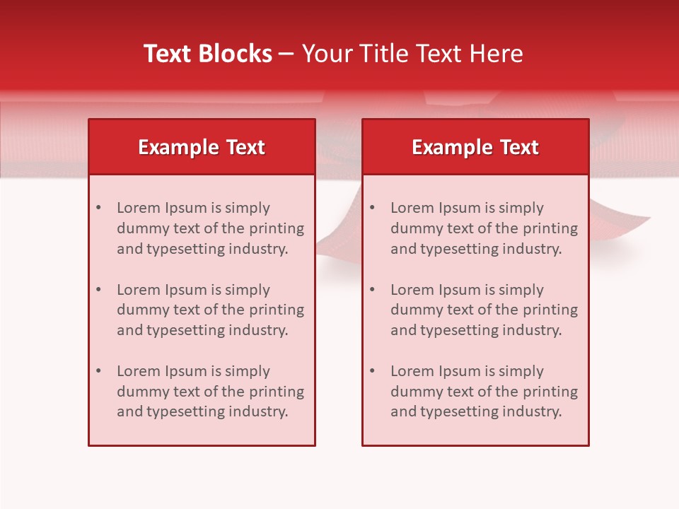 Greetings Bow Isolated PowerPoint Template