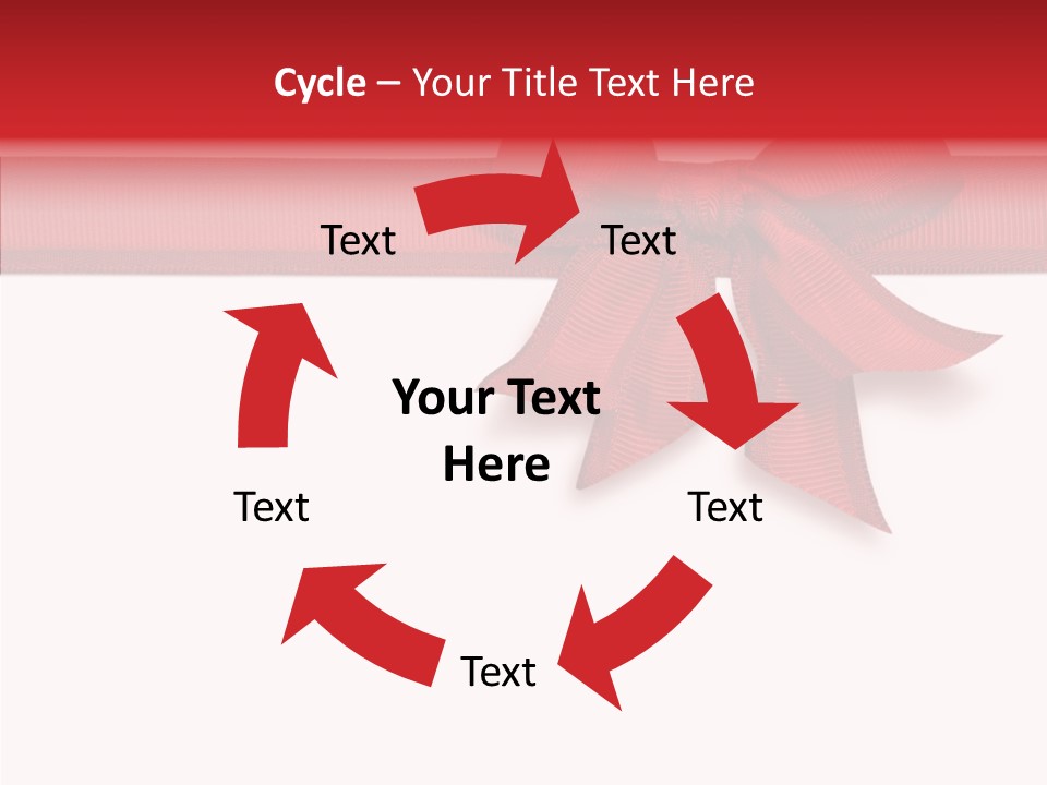 Greetings Bow Isolated PowerPoint Template