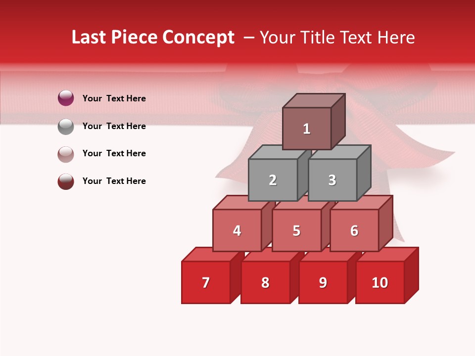 Greetings Bow Isolated PowerPoint Template