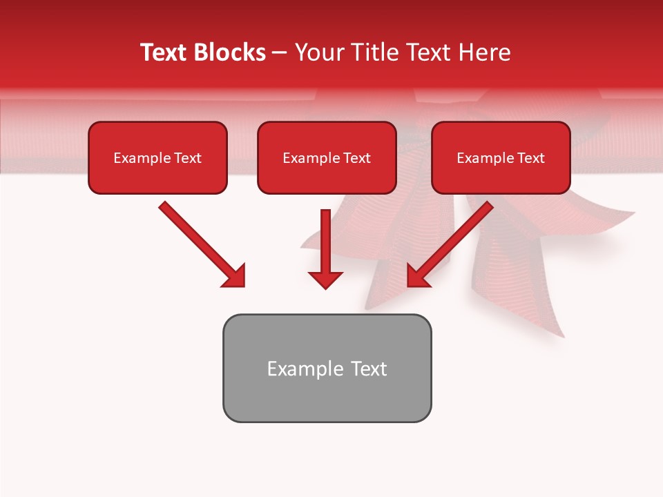 Greetings Bow Isolated PowerPoint Template