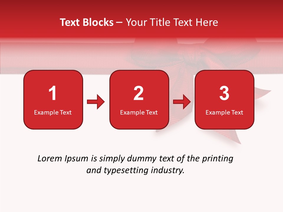 Greetings Bow Isolated PowerPoint Template