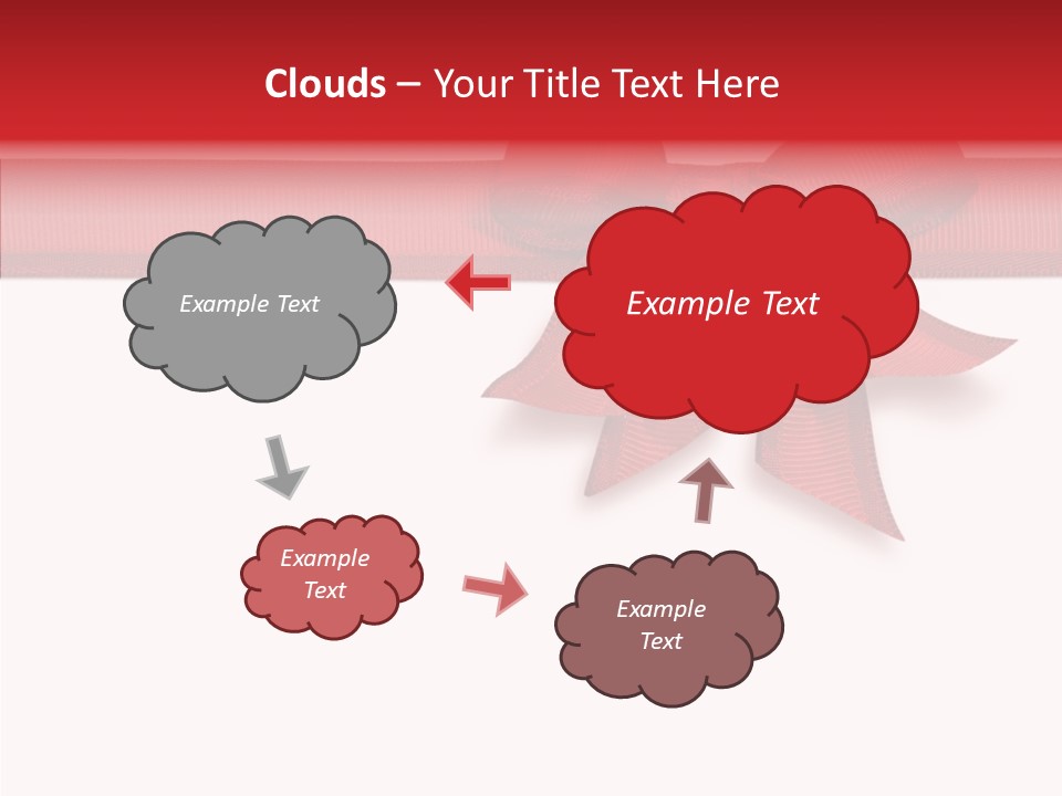 Greetings Bow Isolated PowerPoint Template