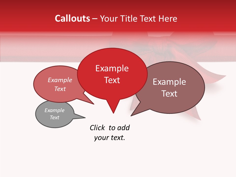 Greetings Bow Isolated PowerPoint Template