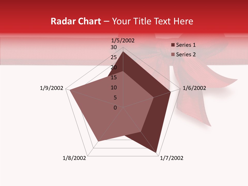 Greetings Bow Isolated PowerPoint Template