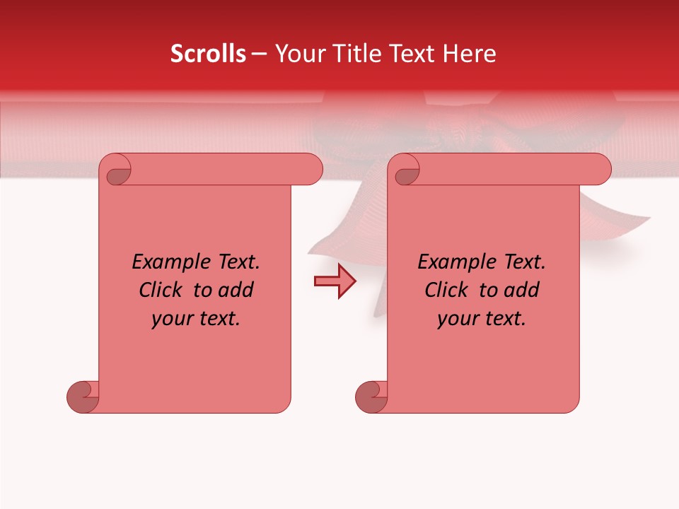 Greetings Bow Isolated PowerPoint Template