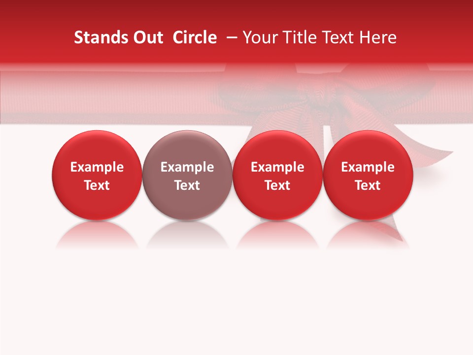 Greetings Bow Isolated PowerPoint Template