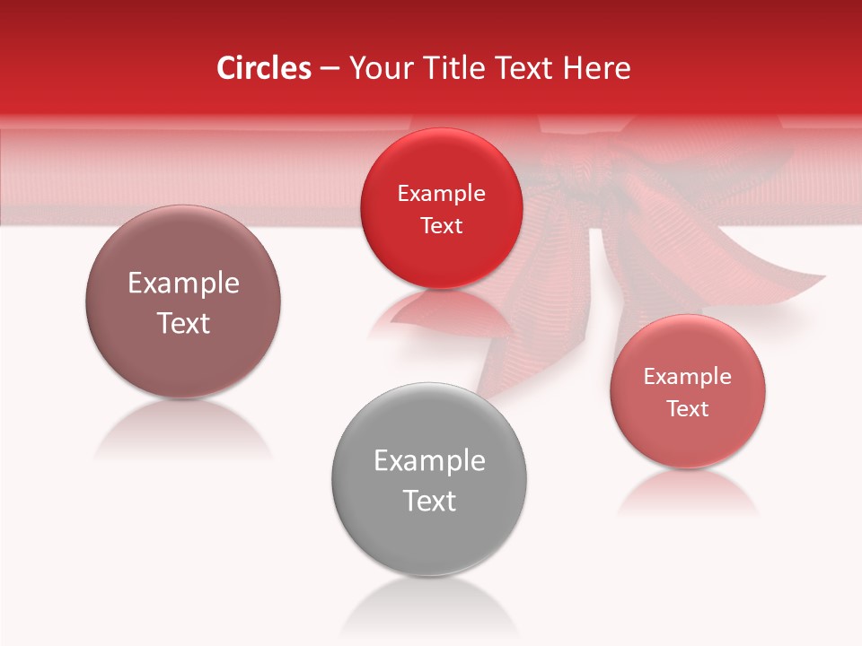 Greetings Bow Isolated PowerPoint Template