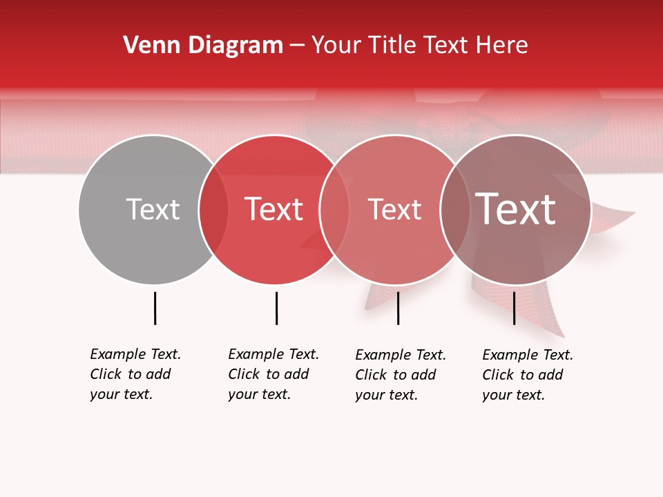 Greetings Bow Isolated PowerPoint Template