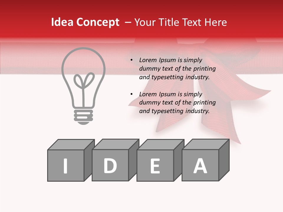 Greetings Bow Isolated PowerPoint Template