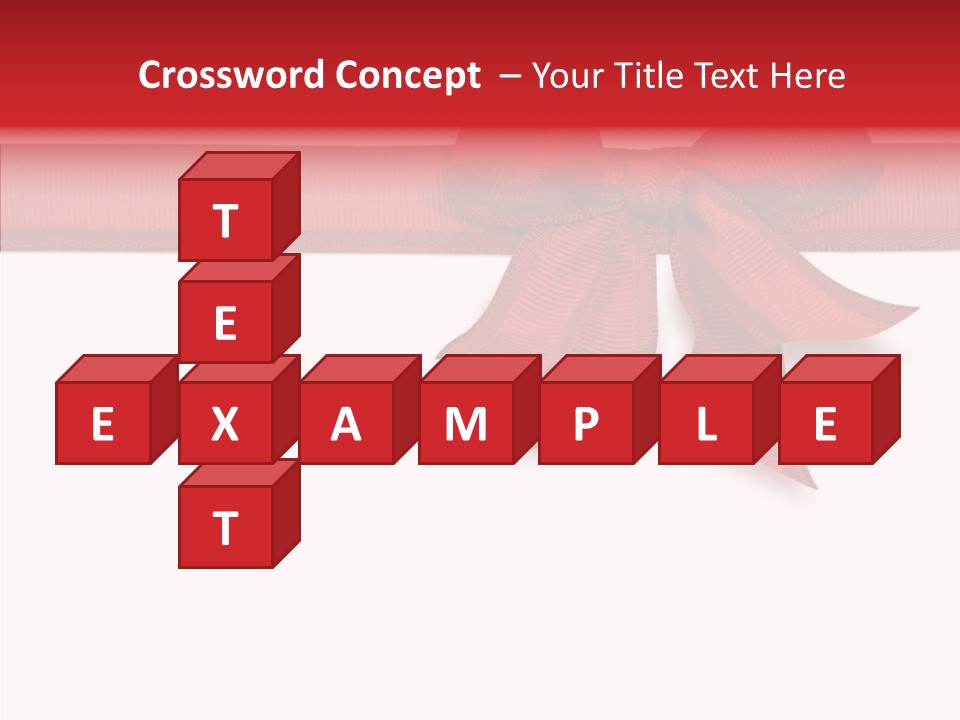 Greetings Bow Isolated PowerPoint Template