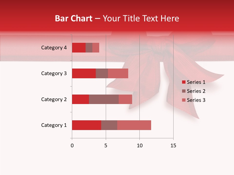 Greetings Bow Isolated PowerPoint Template