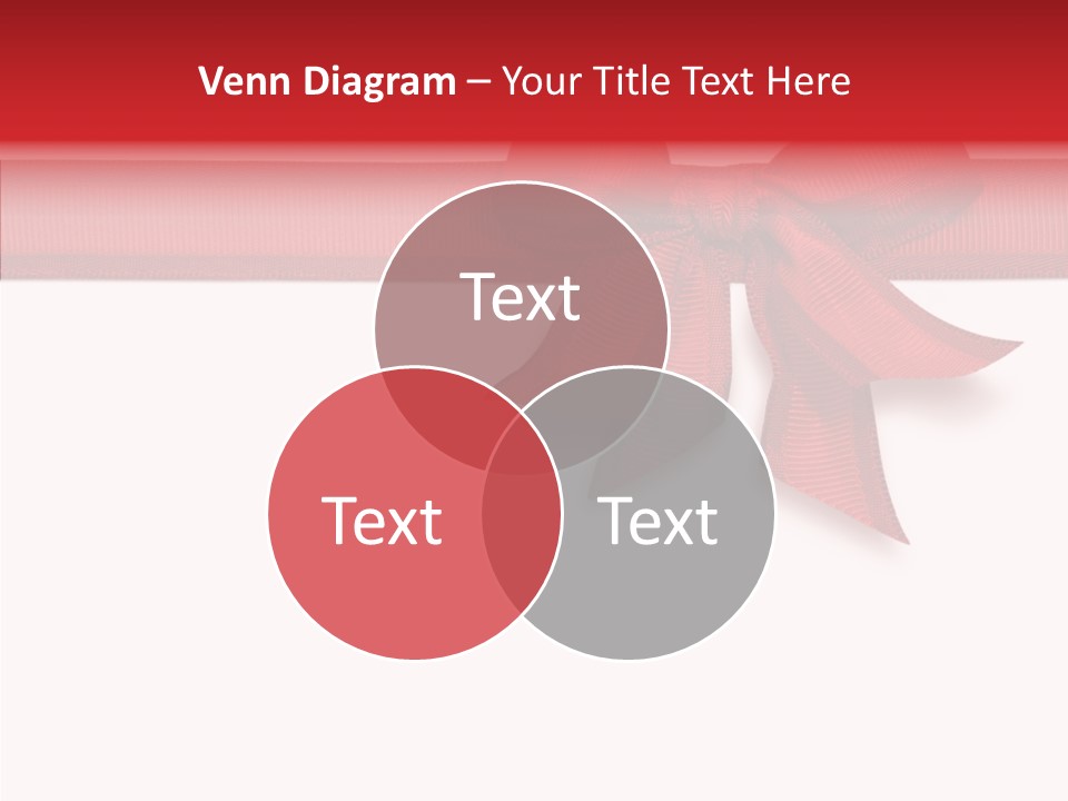 Greetings Bow Isolated PowerPoint Template