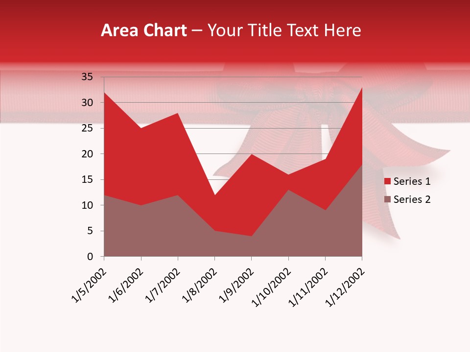 Greetings Bow Isolated PowerPoint Template