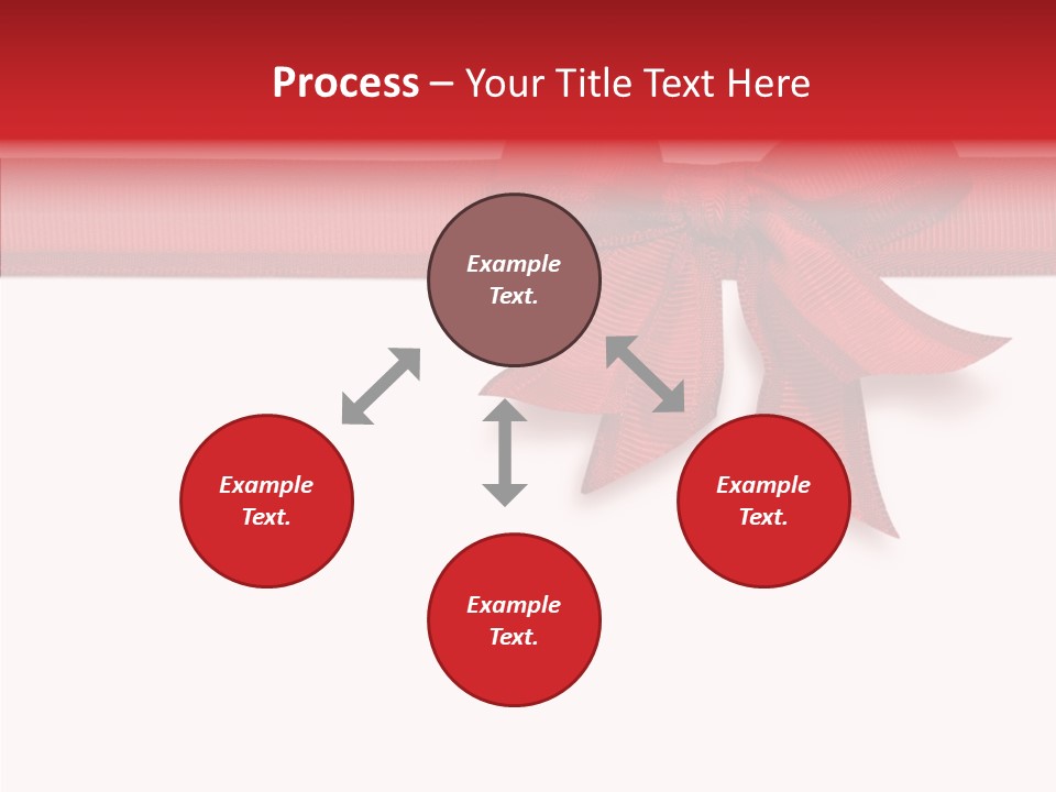 Greetings Bow Isolated PowerPoint Template