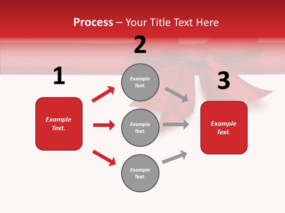 Greetings Bow Isolated PowerPoint Template