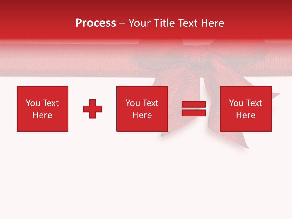 Greetings Bow Isolated PowerPoint Template