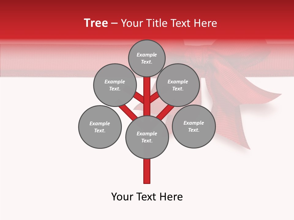 Greetings Bow Isolated PowerPoint Template