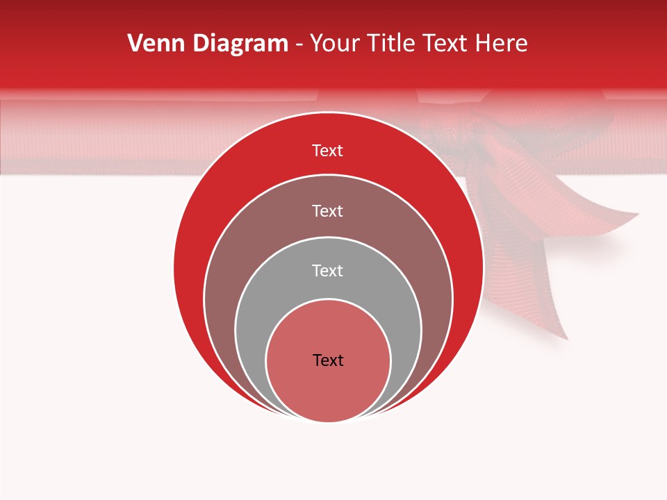 Greetings Bow Isolated PowerPoint Template