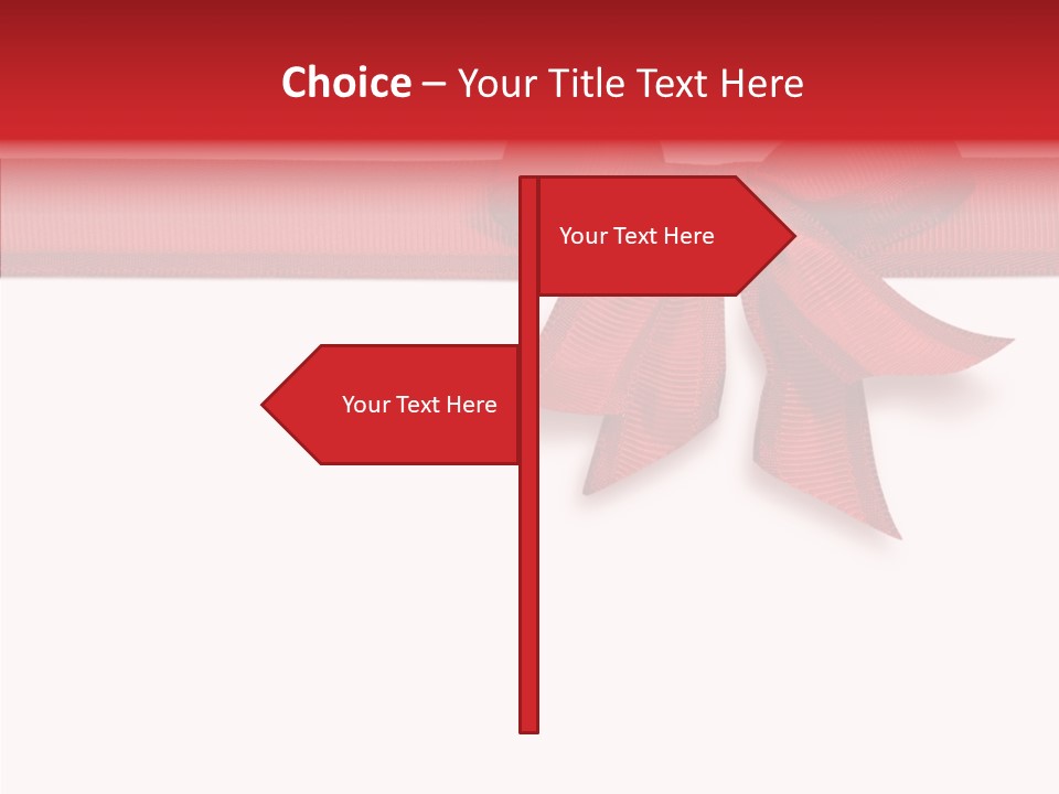 Greetings Bow Isolated PowerPoint Template