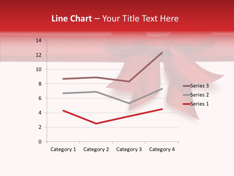 Greetings Bow Isolated PowerPoint Template