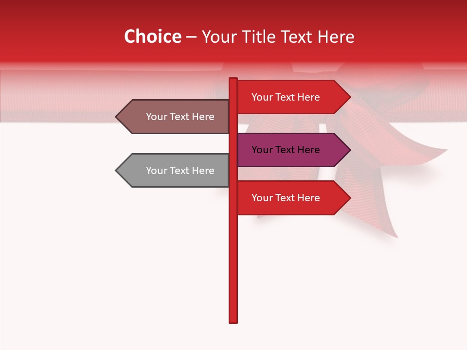 Greetings Bow Isolated PowerPoint Template