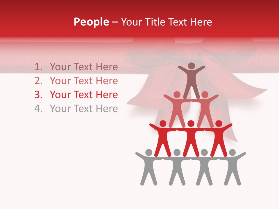 Greetings Bow Isolated PowerPoint Template