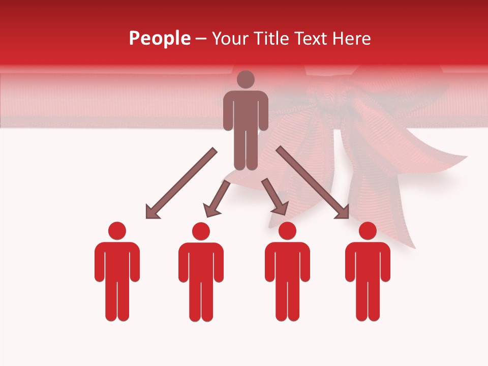 Greetings Bow Isolated PowerPoint Template