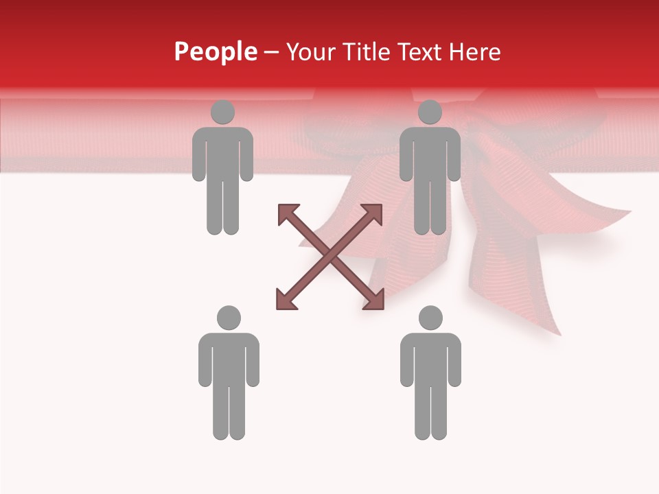 Greetings Bow Isolated PowerPoint Template