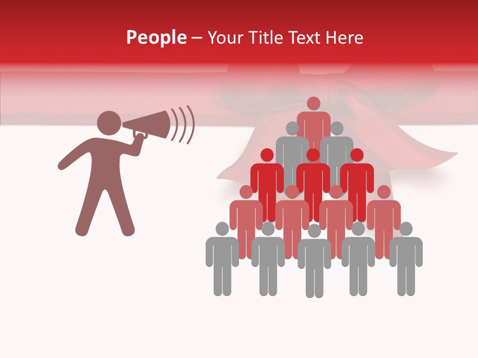 Greetings Bow Isolated PowerPoint Template