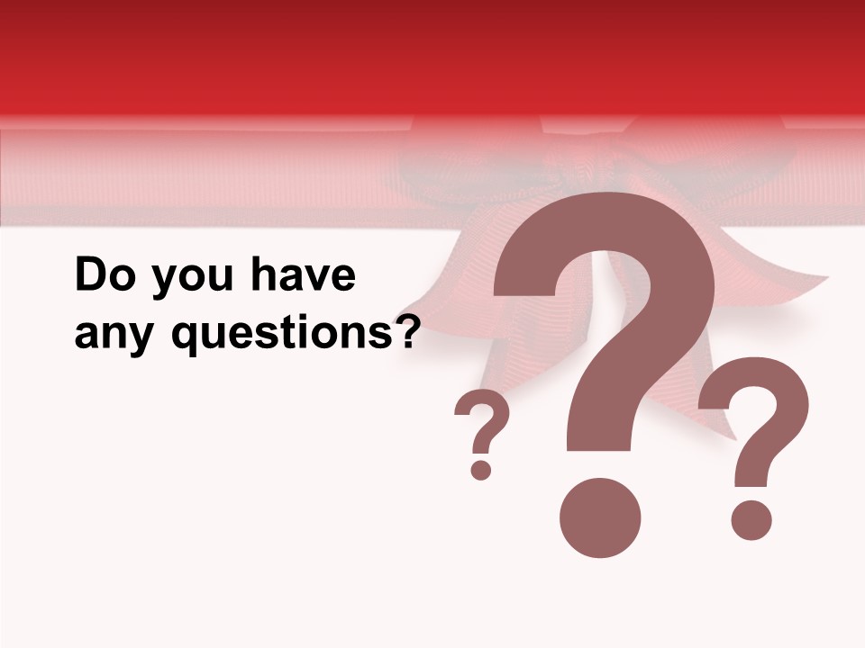 Greetings Bow Isolated PowerPoint Template