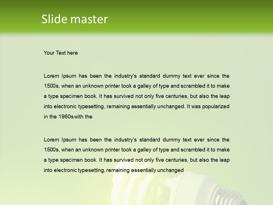 Beautiful Abstract Lightbulb PowerPoint Template