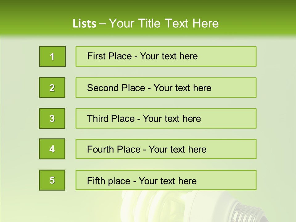 Beautiful Abstract Lightbulb PowerPoint Template
