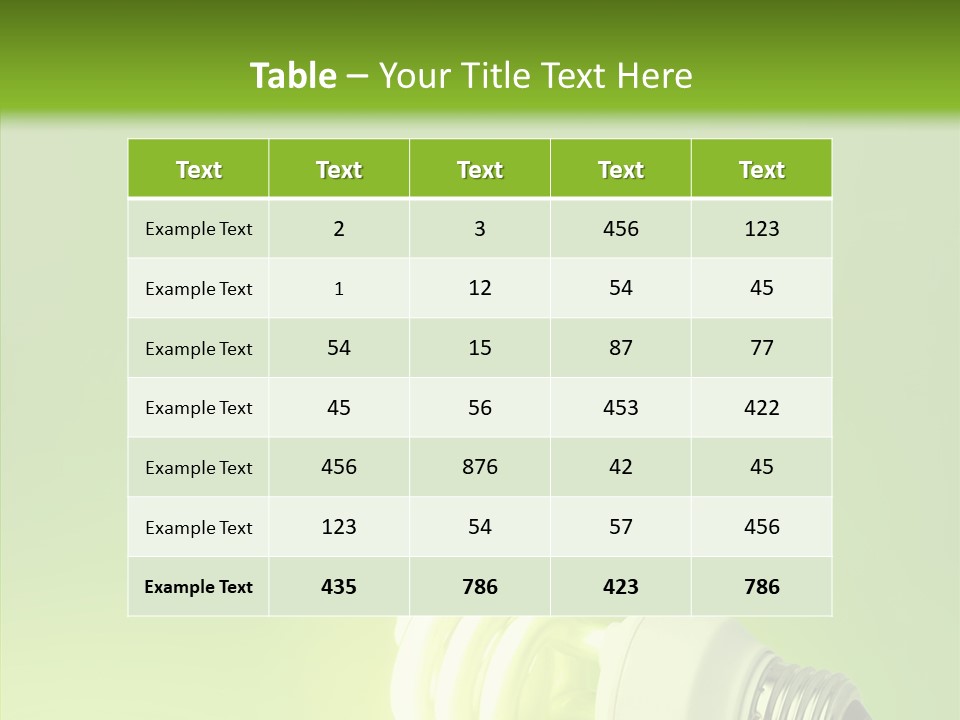 Beautiful Abstract Lightbulb PowerPoint Template