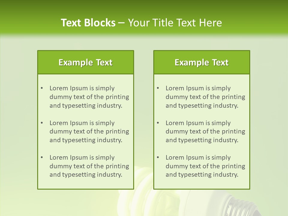 Beautiful Abstract Lightbulb PowerPoint Template
