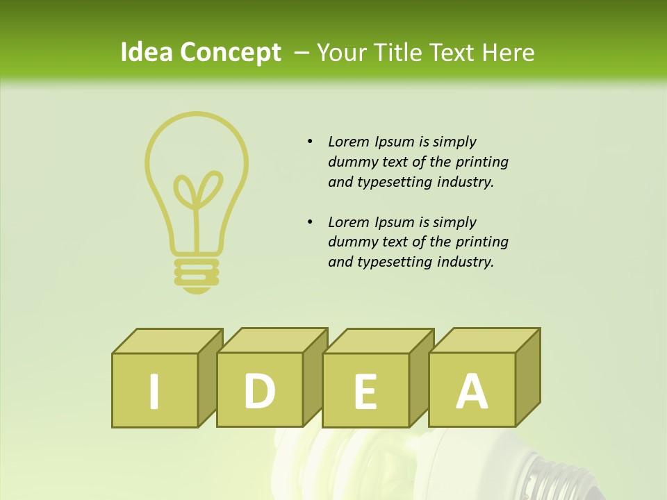 Beautiful Abstract Lightbulb PowerPoint Template
