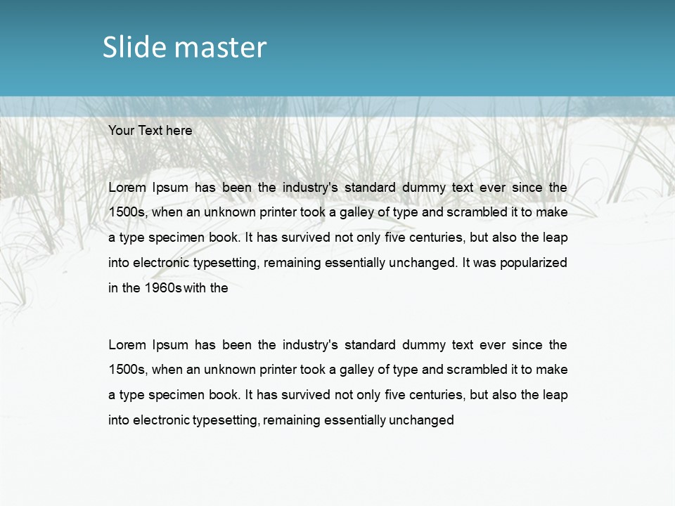 Vacation Blue Nature PowerPoint Template