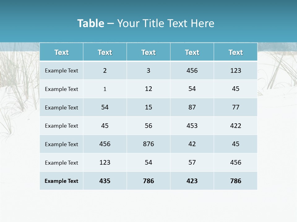 Vacation Blue Nature PowerPoint Template