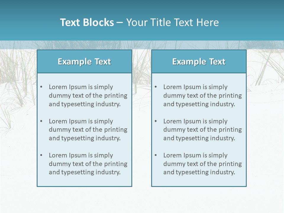 Vacation Blue Nature PowerPoint Template