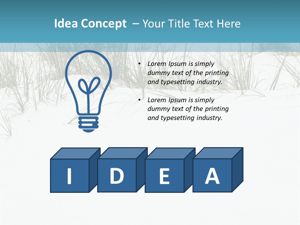 Vacation Blue Nature PowerPoint Template