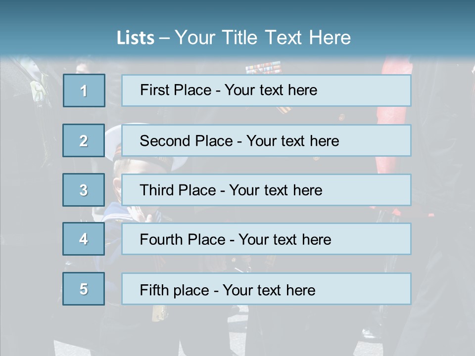 Conventional Parade Mercenaries PowerPoint Template