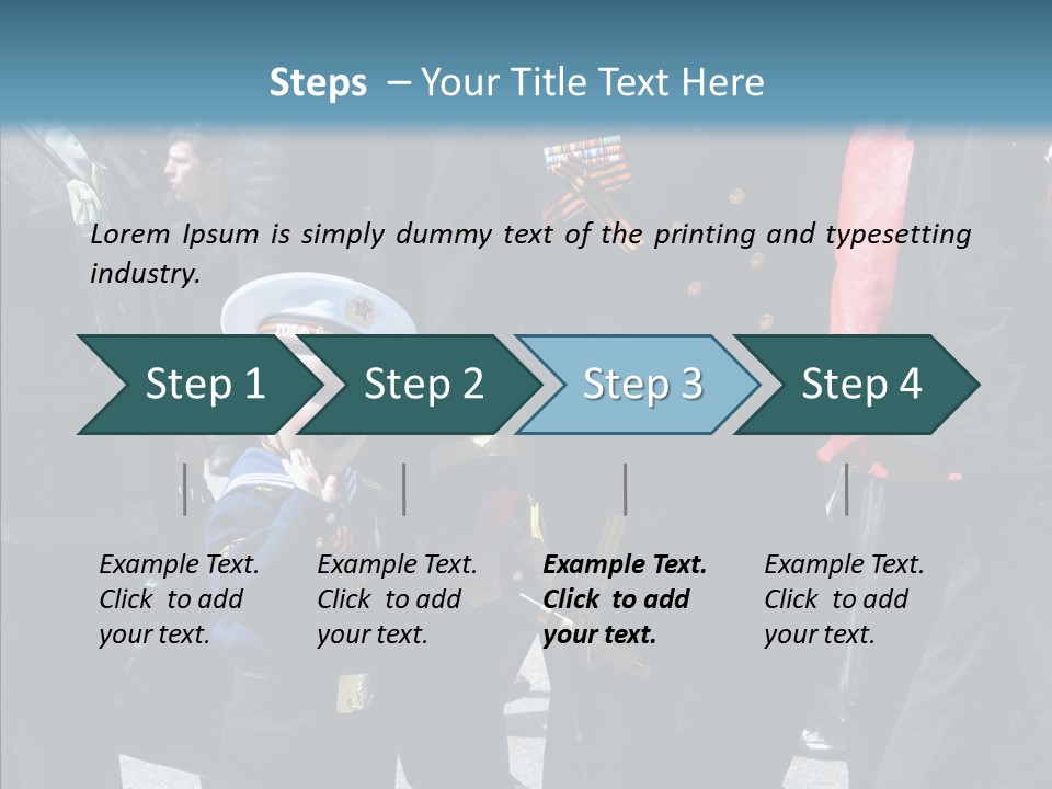 Conventional Parade Mercenaries PowerPoint Template