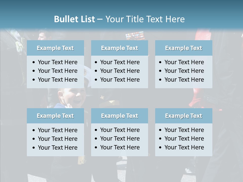Conventional Parade Mercenaries PowerPoint Template