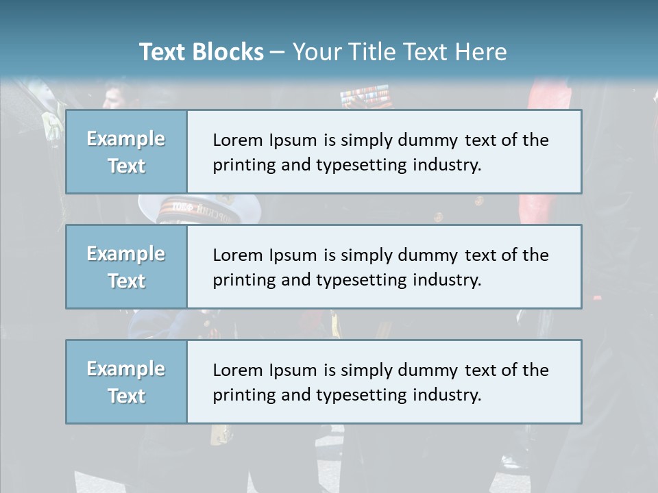 Conventional Parade Mercenaries PowerPoint Template