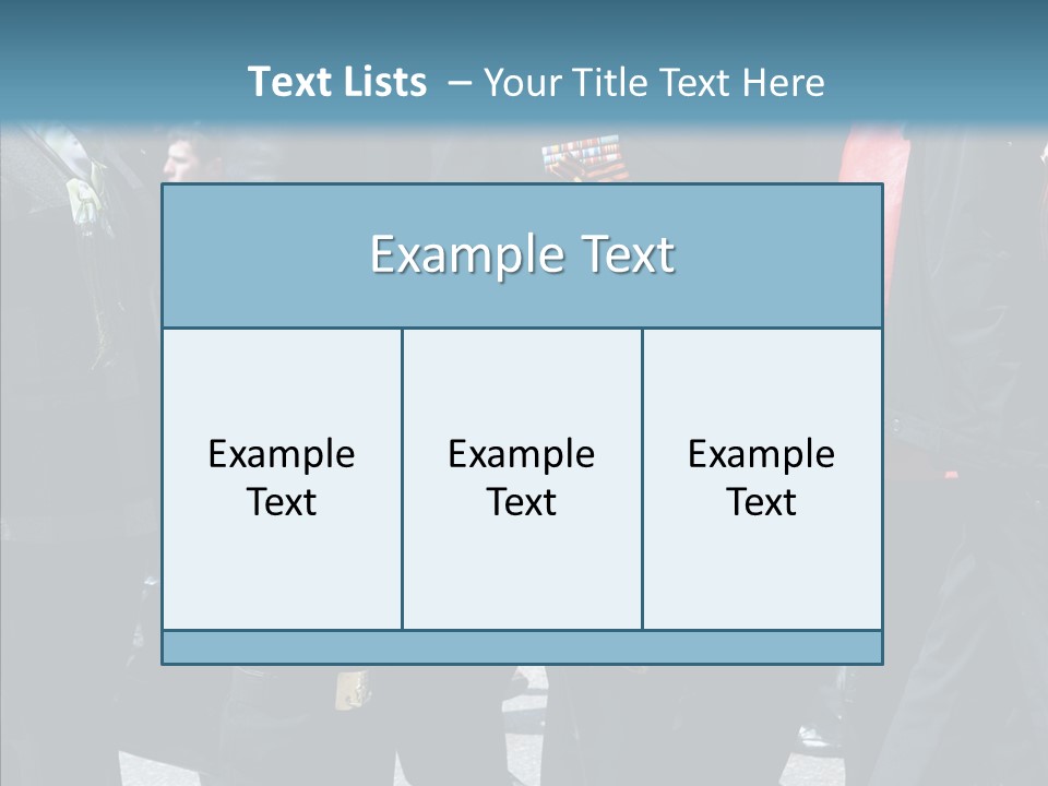 Conventional Parade Mercenaries PowerPoint Template