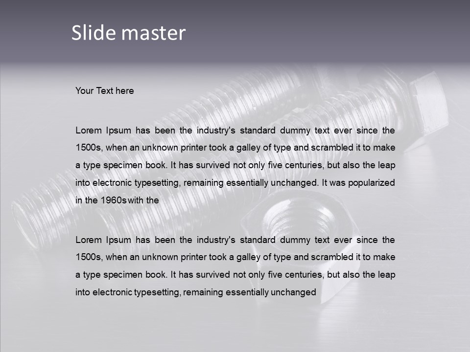 Repairing Screw Background PowerPoint Template