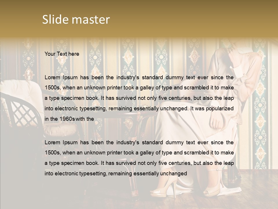 Sexy Girl Indoor PowerPoint Template